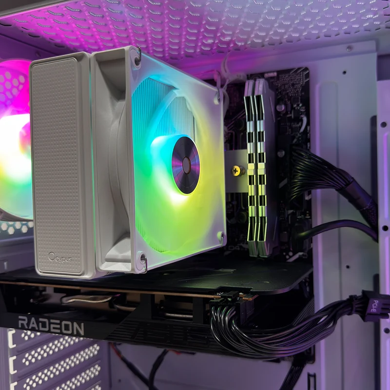 Alpha Hermes White Desktop Gaming PC | Intel i5 12400 | 16GB (2x8GB) RAM | 500GB SSD | RX 6600 | Windows 11 Pro