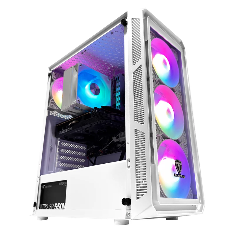 Alpha Hermes White Desktop Gaming PC | Intel i5 12400 | 16GB (2x8GB) RAM | 500GB SSD | RX 6600 | Windows 11 Pro