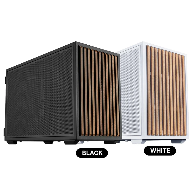 Lian Li B4-WD mATX Wood Micro-ATX | Mini-ITX Gaming PC Case (Black, White) (B4X-WD, B4W-WD)
