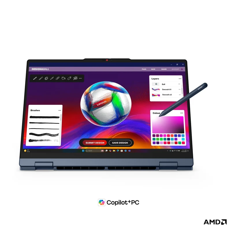 Lenovo IdeaPad 5 2-in-1 15AGP11 83UM001PPH Laptop (Cosmic Blue) | 15.3" WUXGA (1920x1200) IPS | Ryzen AI 5 430 | 16GB RAM | 512GB SSD | AMD Radeon 840M Graphics | Windows 11 Home | MS Office Home 2024+MS365 Basic+Lenovo Pen Gen 2+Lenovo B210 Backpack