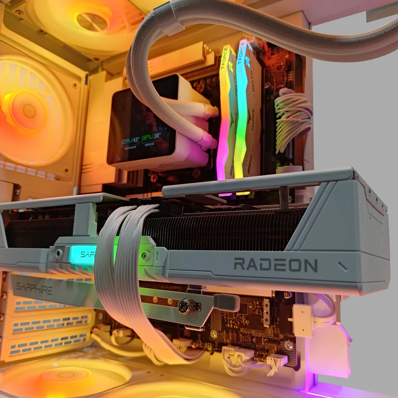 Ultra Evolv White Desktop Gaming PC | AMD Ryzen 7 9800X3D | 32GB (2X16GB) RAM | 2TB SSD | RX 9070 XT | Windows 11 Pro