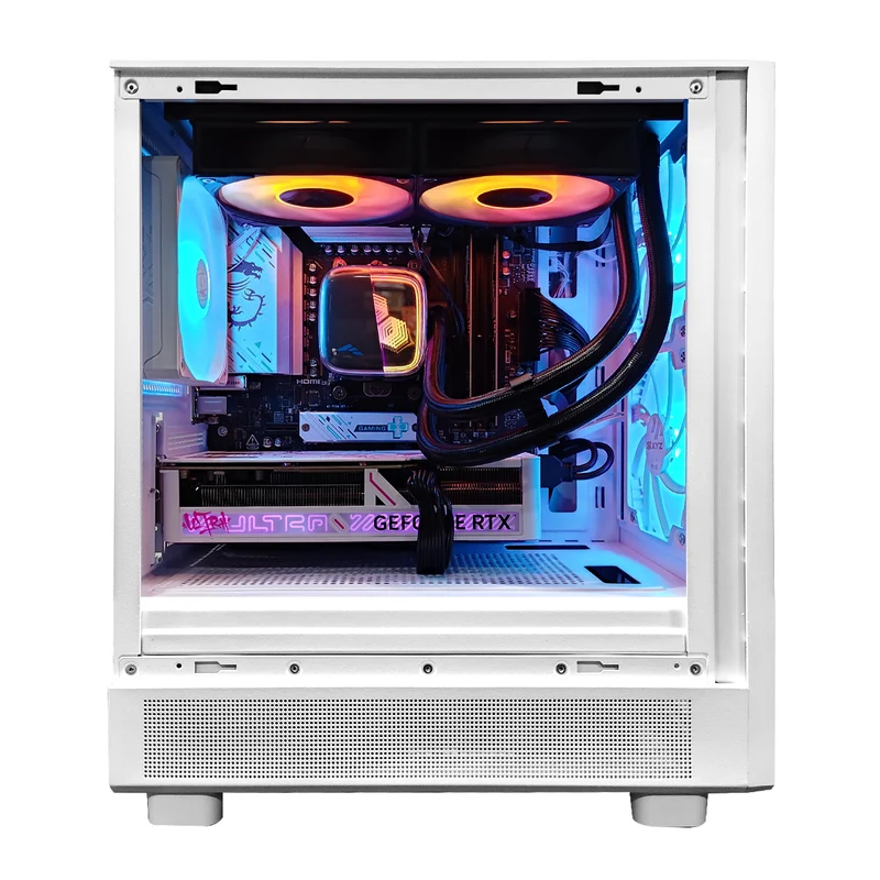 Aurora Atom White Desktop Gaming PC | AMD Ryzen 7 8700F | 16GB (2x8GB) RAM | 1TB SSD | RTX 5060 Ti | Windows 11 Pro
