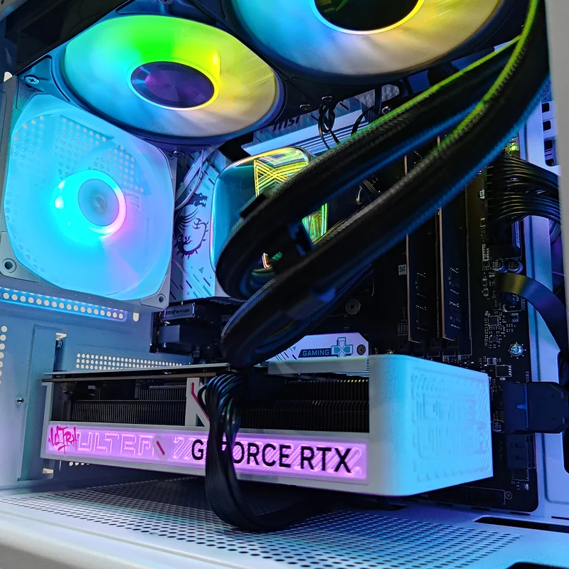Aurora Atom White Desktop Gaming PC | AMD Ryzen 7 8700F | 16GB (2x8GB) RAM | 1TB SSD | RTX 5060 Ti | Windows 11 Pro