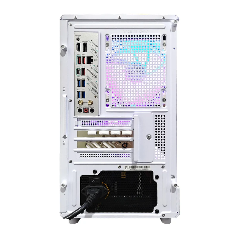 Aurora Atom White Desktop Gaming PC | AMD Ryzen 7 8700F | 16GB (2x8GB) RAM | 1TB SSD | RTX 5060 Ti | Windows 11 Pro