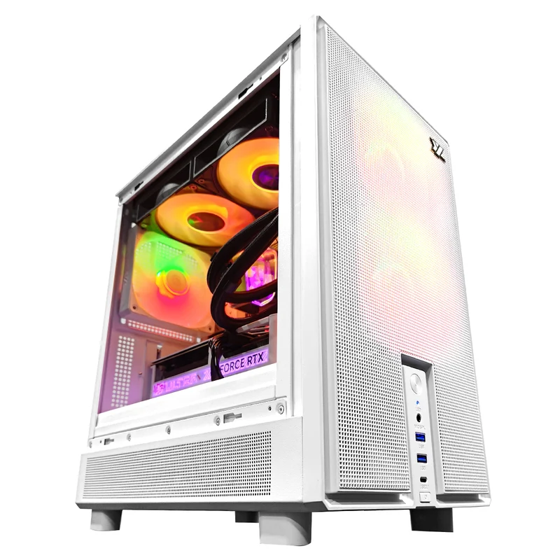 Aurora Atom White Desktop Gaming PC | AMD Ryzen 7 8700F | 16GB (2x8GB) RAM | 1TB SSD | RTX 5060 Ti | Windows 11 Pro