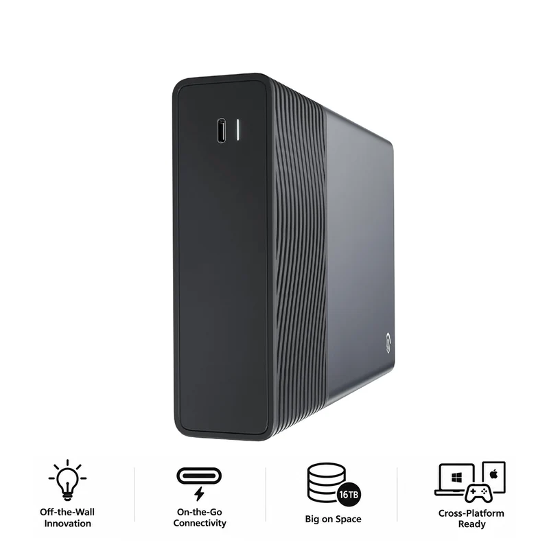 Seagate One Touch Desktop Hub 16TB USB-C External Hard Drive (STNB16000400)