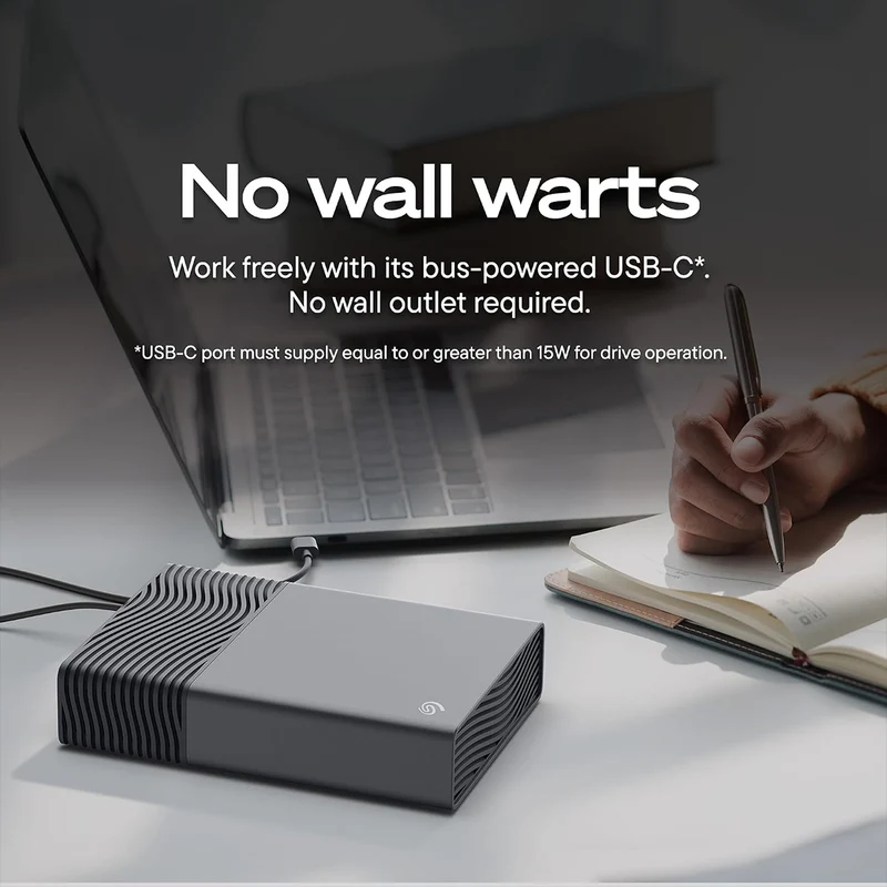 Seagate One Touch Desktop Hub 16TB USB-C External Hard Drive (STNB16000400)