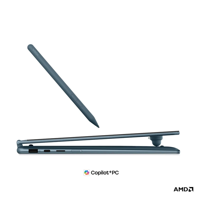 Lenovo Yoga 7 2-in-1 14AGP11 83TD001QPH Copilot+ PC Laptop (Tidal Teal) | 14" WUXGA (1920x1200) OLED | Ryzen AI 7 445 | 24GB RAM | 1TB SSD | AMD Radeon 840M Graphics | Win 11 Home | MS Office Home 2024 + MS 365 Basic+Pen Gen 2 w/ Case+Tote Sleeve 14" Blue