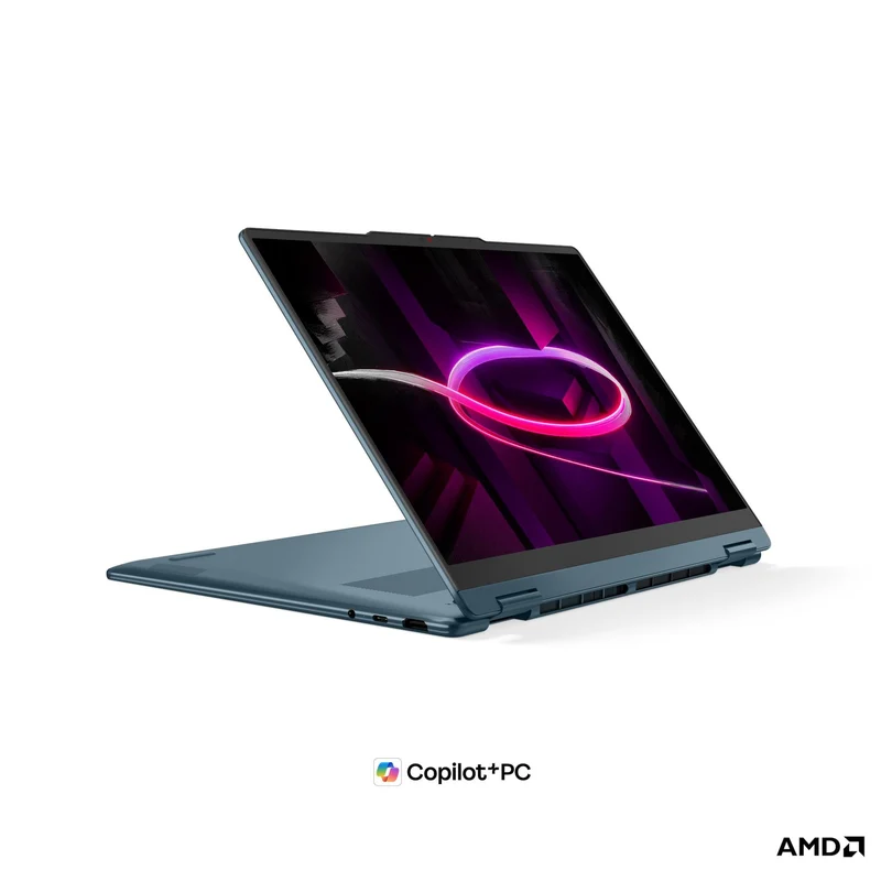 Lenovo Yoga 7 2-in-1 14AGP11 83TD001QPH Copilot+ PC Laptop (Tidal Teal) | 14" WUXGA (1920x1200) OLED | Ryzen AI 7 445 | 24GB RAM | 1TB SSD | AMD Radeon 840M Graphics | Win 11 Home | MS Office Home 2024 + MS 365 Basic+Pen Gen 2 w/ Case+Tote Sleeve 14" Blue
