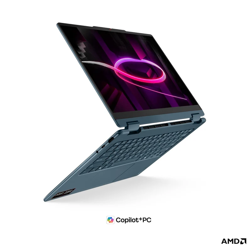 Lenovo Yoga 7 2-in-1 14AGP11 83TD001QPH Copilot+ PC Laptop (Tidal Teal) | 14" WUXGA (1920x1200) OLED | Ryzen AI 7 445 | 24GB RAM | 1TB SSD | AMD Radeon 840M Graphics | Win 11 Home | MS Office Home 2024 + MS 365 Basic+Pen Gen 2 w/ Case+Tote Sleeve 14" Blue