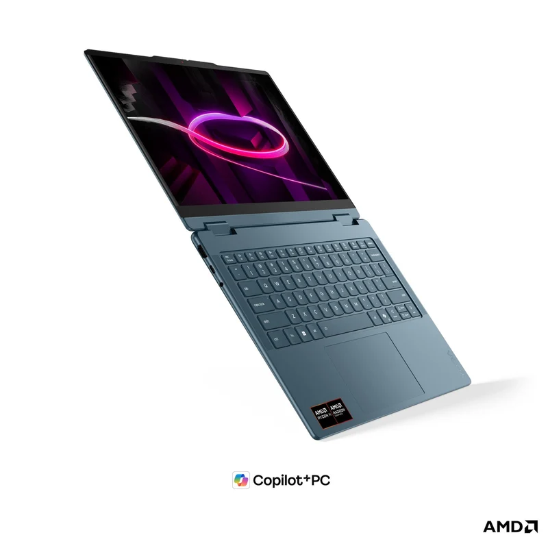 Lenovo Yoga 7 2-in-1 14AGP11 83TD001QPH Copilot+ PC Laptop (Tidal Teal) | 14" WUXGA (1920x1200) OLED | Ryzen AI 7 445 | 24GB RAM | 1TB SSD | AMD Radeon 840M Graphics | Win 11 Home | MS Office Home 2024 + MS 365 Basic+Pen Gen 2 w/ Case+Tote Sleeve 14" Blue