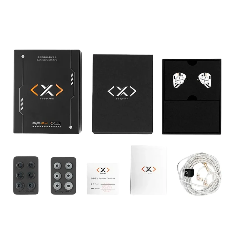 ooopusX Op.24 2DD + 4BA In-Ear Monitor without Mic (3.5mm) (Silver)
