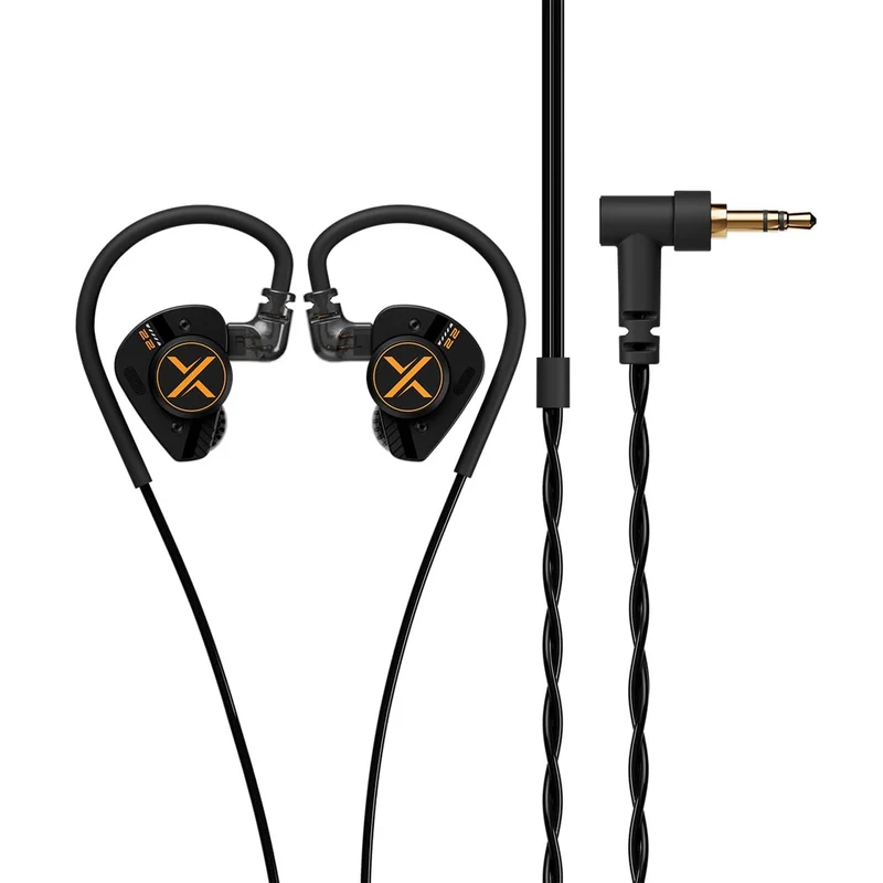 ooopusX Op.22 2DD + 2BA In-Ear Monitor without Mic (3.5mm) (Midnight Black)