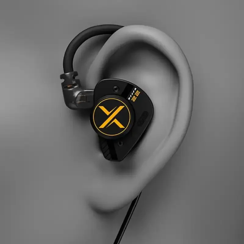 ooopusX Op.22 2DD + 2BA In-Ear Monitor without Mic (3.5mm) (Midnight Black)