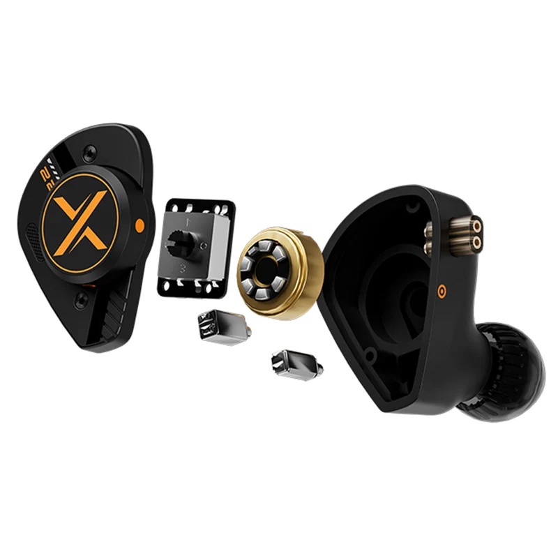 ooopusX Op.22 2DD + 2BA In-Ear Monitor without Mic (3.5mm) (Midnight Black)