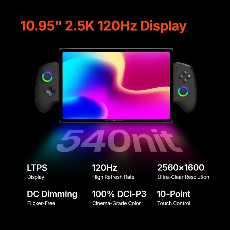 OneXPlayer X2 Intel Arc G3 Extreme 10.95" (2560x1600) LTPS Display 120Hz 48GB LPDDR5X 7500MT/s 1TB M.2 2280 PCIe 4.0x4 SSD Windows 11 3-in-1 Handheld Console + Storage Case + Magnetic Keyboard