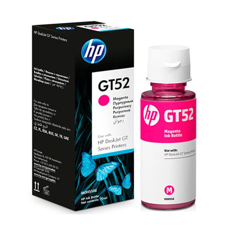 HP GT52 70ml Original Ink Bottle (Cyan, Magenta, Yellow) (M0H54AA, M0H55AA, M0H56AA)