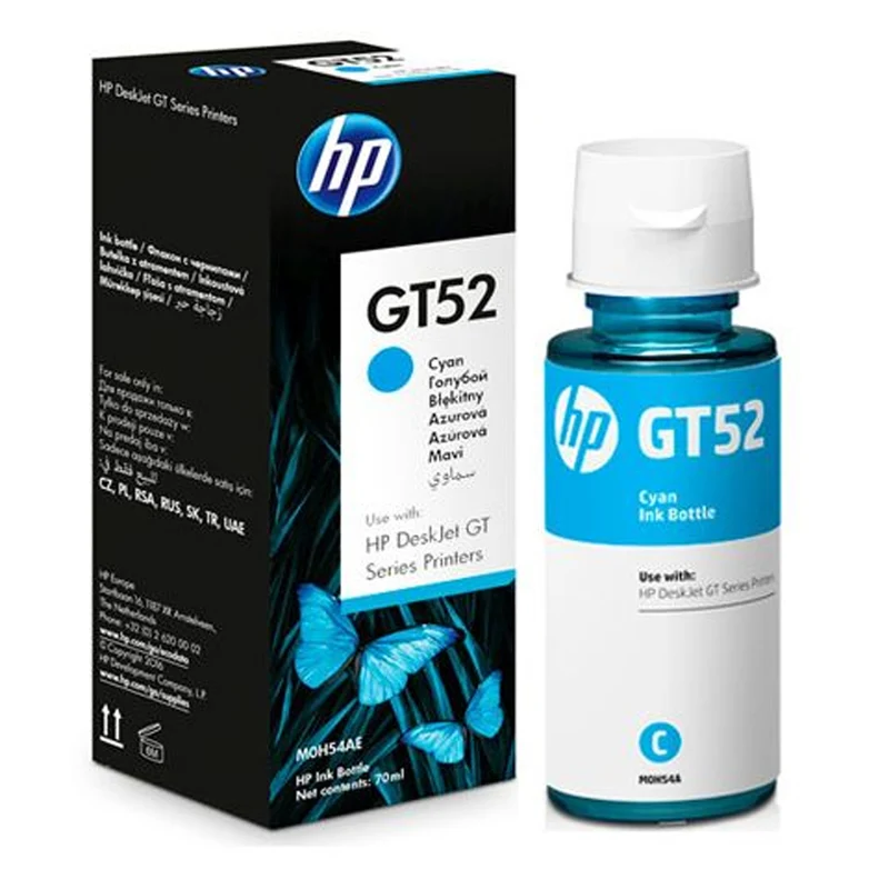 HP GT52 70ml Original Ink Bottle (Cyan, Magenta, Yellow) (M0H54AA, M0H55AA, M0H56AA)