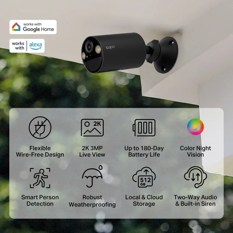 TP-Link Tapo C411 Smart Wire Free Battery-Powered Indoor/Outdoor Security Camera