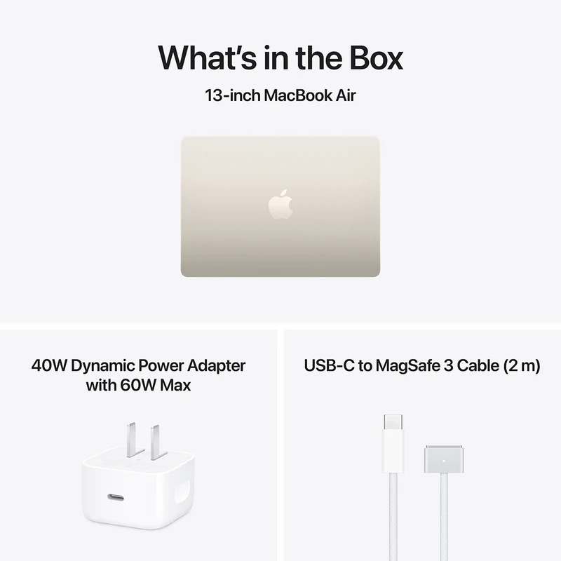 Apple MacBook Air 13" 16GB+512GB M5 Chip with 10-Core CPU & 8-Core GPU (Starlight) (MDHA4PP/A)