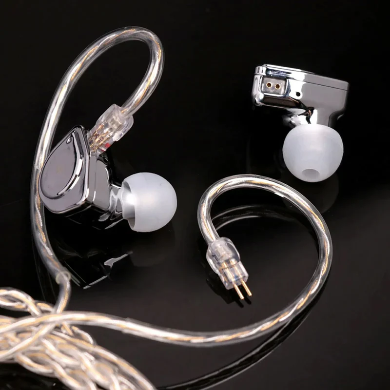SIMGOT EW200 10mm SCP Diaphragm Dual-Magnetic-Circuit & Dual-Cavity Dynamic Driver In-Ear Earphones (Silver)