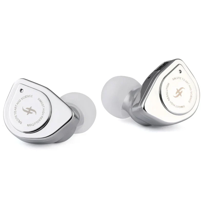 SIMGOT EW200 10mm SCP Diaphragm Dual-Magnetic-Circuit & Dual-Cavity Dynamic Driver In-Ear Earphones (Silver)