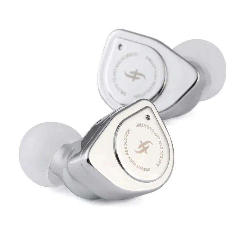SIMGOT EW200 10mm SCP Diaphragm Dual-Magnetic-Circuit & Dual-Cavity Dynamic Driver In-Ear Earphones (Silver)