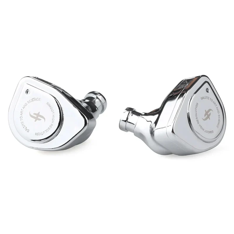SIMGOT EW200 10mm SCP Diaphragm Dual-Magnetic-Circuit & Dual-Cavity Dynamic Driver In-Ear Earphones (Silver)