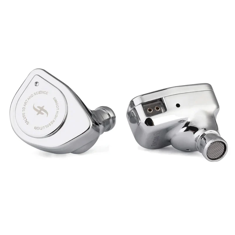 SIMGOT EW200 10mm SCP Diaphragm Dual-Magnetic-Circuit & Dual-Cavity Dynamic Driver In-Ear Earphones (Silver)