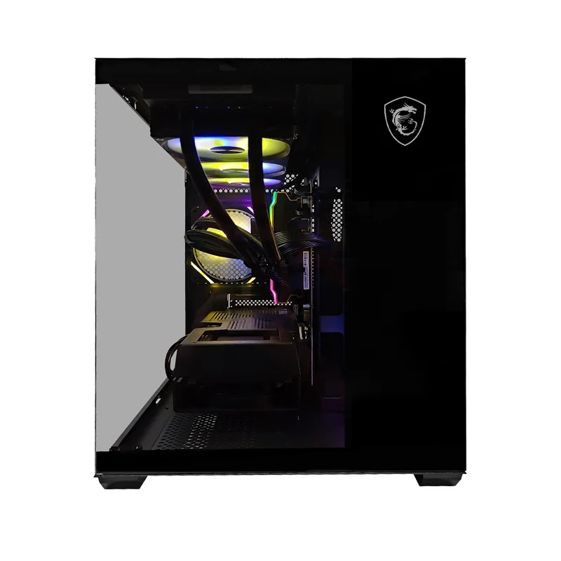 Optima Pro PANO Black Desktop Gaming PC | AMD Ryzen 7 7800X3D | 32GB (2X16GB) RAM | 1TB SSD | RX 9070 XT | Windows 11 Pro