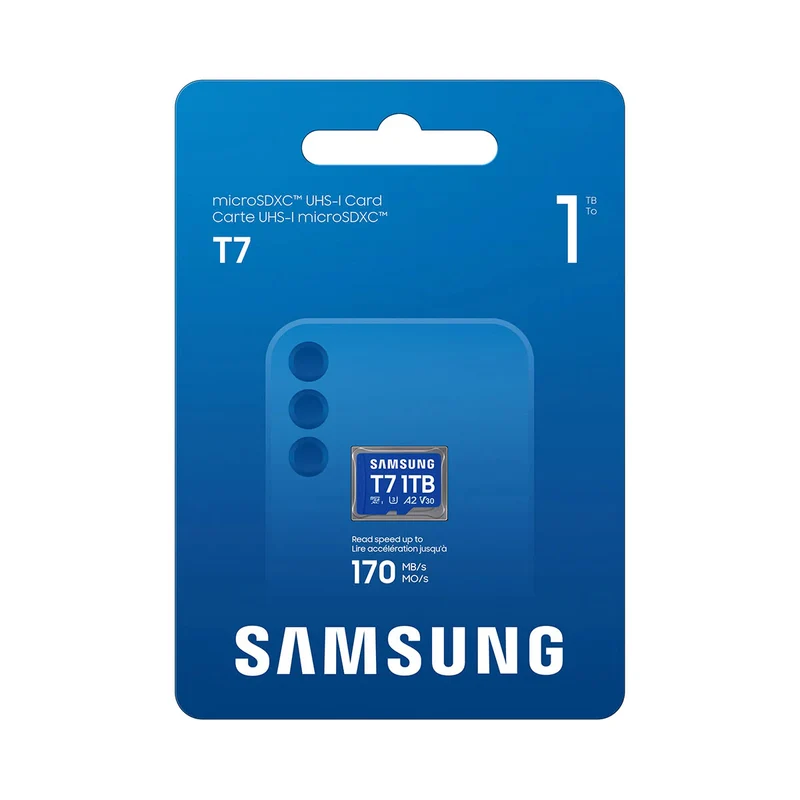 Samsung T7 UHS-I C10 U3 V30 A2 170MB/s Read microSDXC Card (512GB, 1TB) (MB-MB512T, MB-MB1T0T) + Free Juno Blind Box