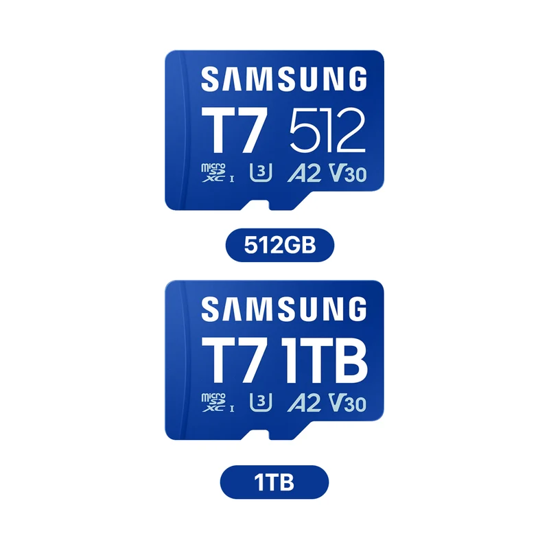 Samsung T7 UHS-I C10 U3 V30 A2 170MB/s Read microSDXC Card (512GB, 1TB) (MB-MB512T, MB-MB1T0T) + Free Juno Blind Box