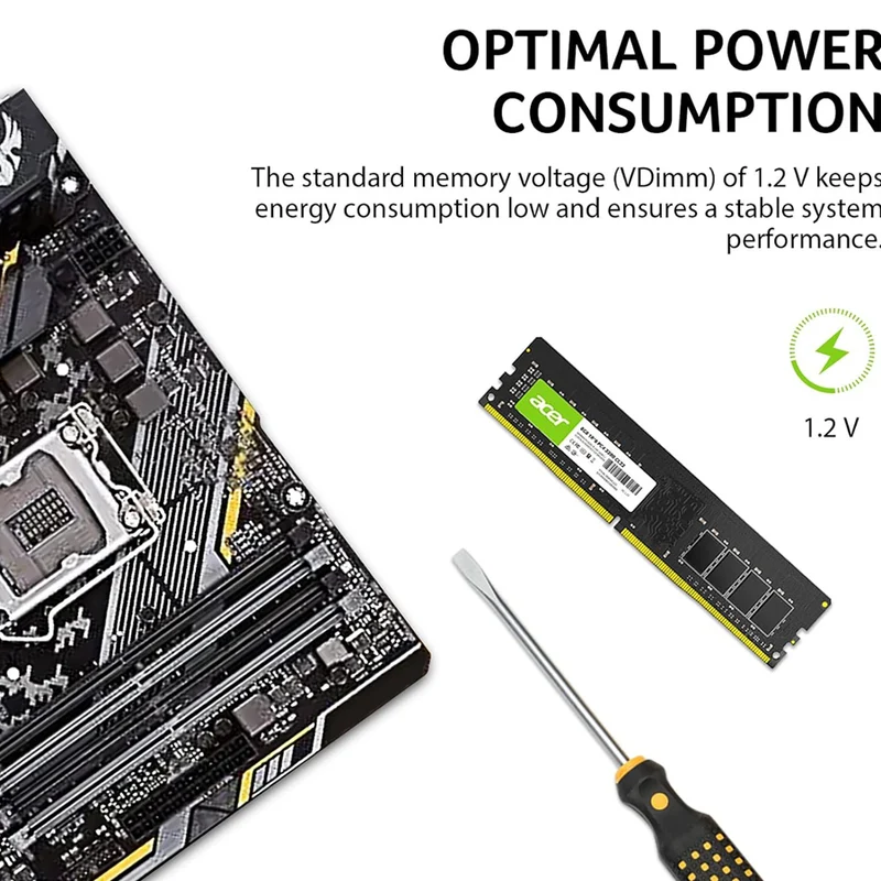 Acer UD100 8GB (1x8GB) 3200MHz CL22 Desktop Memory (BL.9BWWA.222)