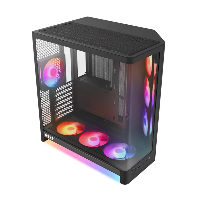 NZXT H6 RGB+ 2026 Compact Dual-Chamber ATX Airflow Case with RGB Fans and Controller (Black, White) (CC-H62FB-P1, CC-H62FW-P1)