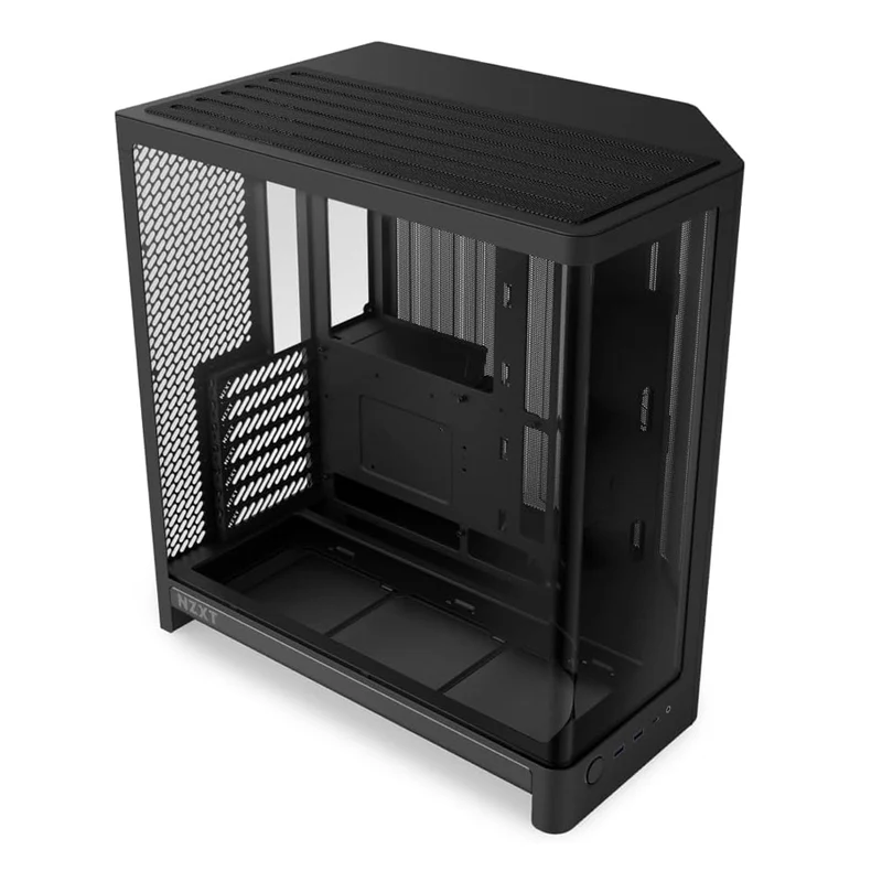 NZXT H6 Flow 2026 Compact Dual-Chamber ATX Mid-Tower Airflow Case (Black, White) (CC-H62FB-01, CC-H62FW-01)