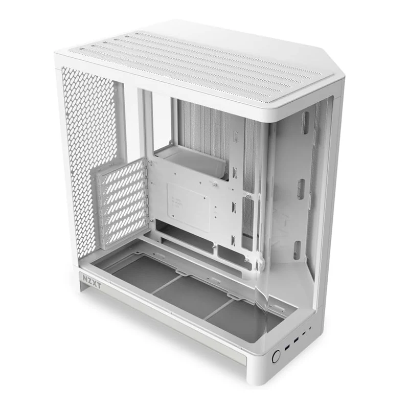 NZXT H6 Flow 2026 Compact Dual-Chamber ATX Mid-Tower Airflow Case (Black, White) (CC-H62FB-01, CC-H62FW-01)