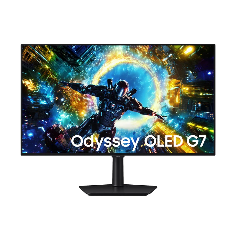 Samsung Odyssey OLED G7 LS32HG732SEXXP 32" 4K (3840x2160) Dual Mode (Max 4K 165Hz / FHD 330Hz) 0.03ms GTG Gaming Monitor with Tilt/ Height/ Pivot/ Swivel Adjustment + Samsung Soundbar HW-B400F/XP 2.1ch Subwoofer