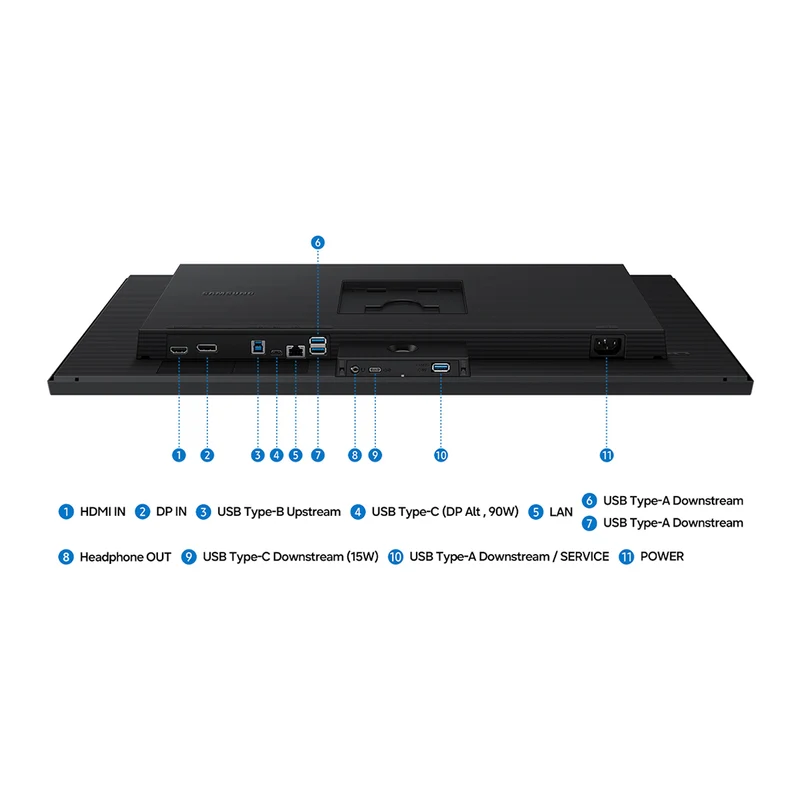 Samsung ViewFinity S8 LS27H802EFAXXP 27" 5K (5120x2880) 60Hz 5ms GTG USB-C & LAN Port IPS Monitor with Tilt/ Height/ Pivot/ Swivel Adjustment + Samsung Soundbar HW-B400F/XP 2.1ch Subwoofer