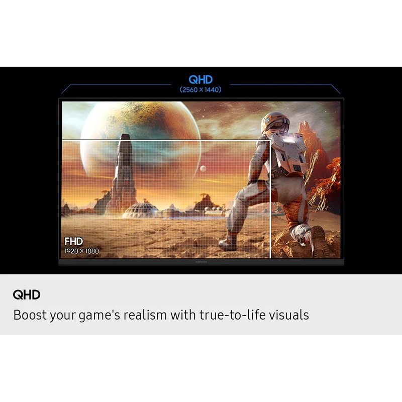 Samsung Odyssey G5 LS32FG502EEXXP 32" QHD (2560x1440) 180Hz 1ms GTG G-Sync Compatible IPS Gaming Monitor with Tilt/ Height/ Pivot/ Swivel Adjustment