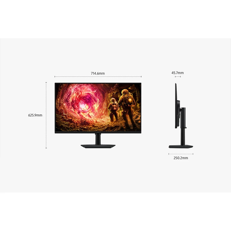 Samsung Odyssey G5 LS32FG502EEXXP 32" QHD (2560x1440) 180Hz 1ms GTG G-Sync Compatible IPS Gaming Monitor with Tilt/ Height/ Pivot/ Swivel Adjustment