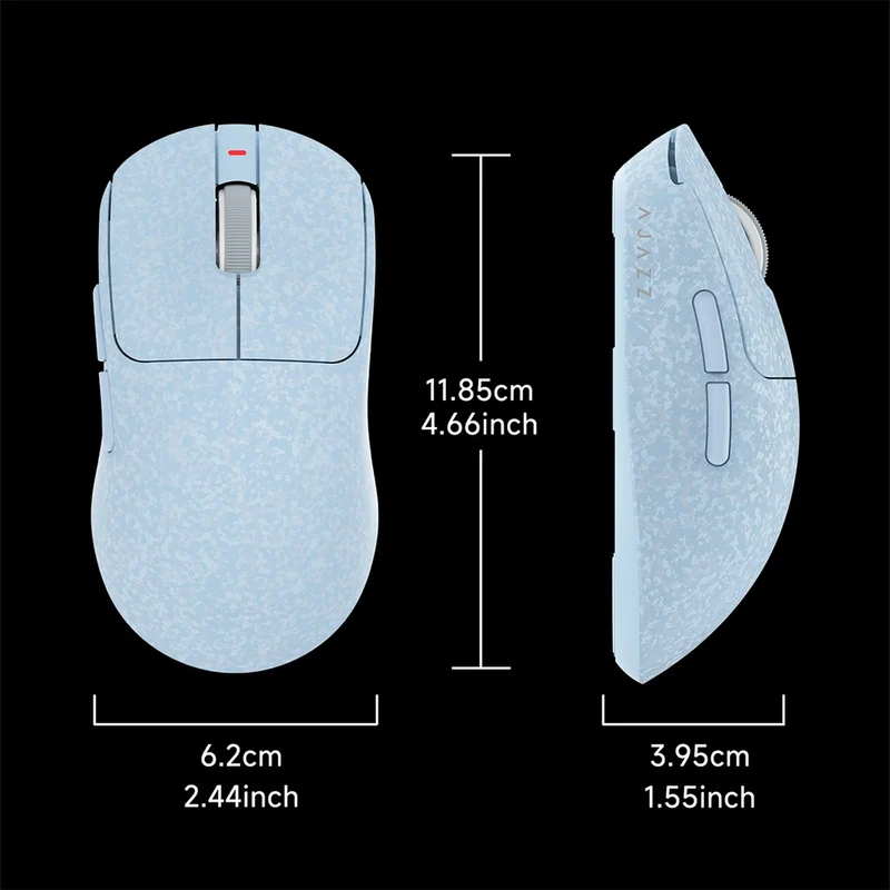 Nacodex x Ajazz AJ199 AI Carbon Fiber Composite Tri-Mode Mouse (Black, Blue)