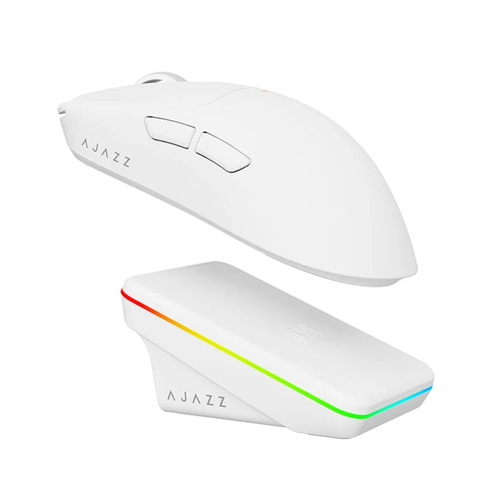 Nacodex x Ajazz AJ200P NL AI MC NearLink Tri-Mode Gaming Mouse (Black, White)