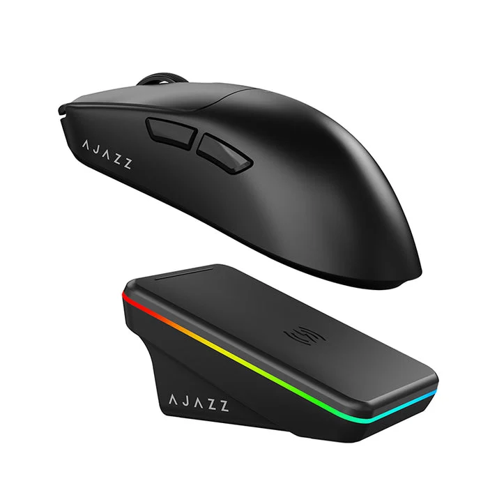 Nacodex x Ajazz AJ200P NL AI MC NearLink Tri-Mode Gaming Mouse (Black, White)