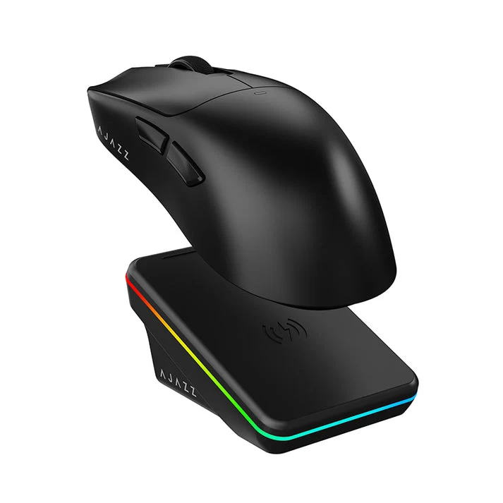 Nacodex x Ajazz AJ200P NL AI MC NearLink Tri-Mode Gaming Mouse (Black, White)
