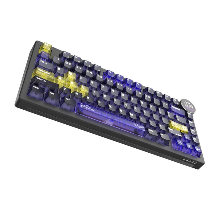 Ajazz AK820 V2 Pro RGB Tri-Mode Mechanical Keyboard (Transparent Purple-Yellow-Dark Purple) (Lychee Switch)