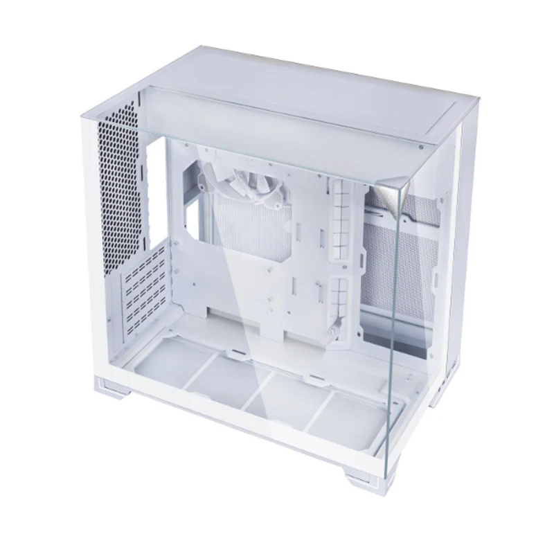 Lian Li O11 Vision-M Compact Dual Chamber M-ATX Gaming PC Case (Black, White)