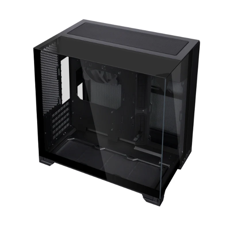 Lian Li O11 Vision-M Compact Dual Chamber M-ATX Gaming PC Case (Black, White)