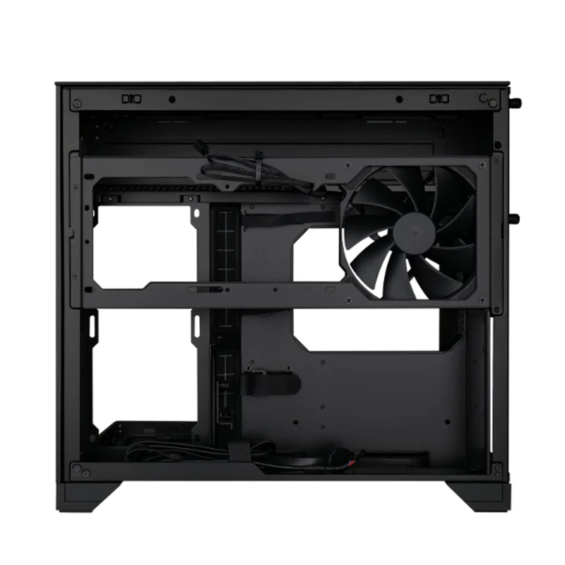 Lian Li O11 Vision-M Digital Compact Dual-Chamber LCD Gaming PC Case (Black, White)