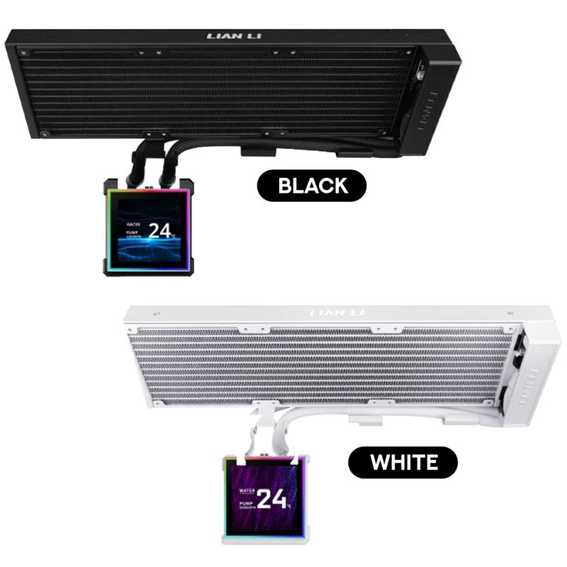 Lian Li Hydroshift II LCD-S 360N AIO Liquid Cooler (Black, White) (GHS2LCDS36NB, GHS2LCDS36NW)