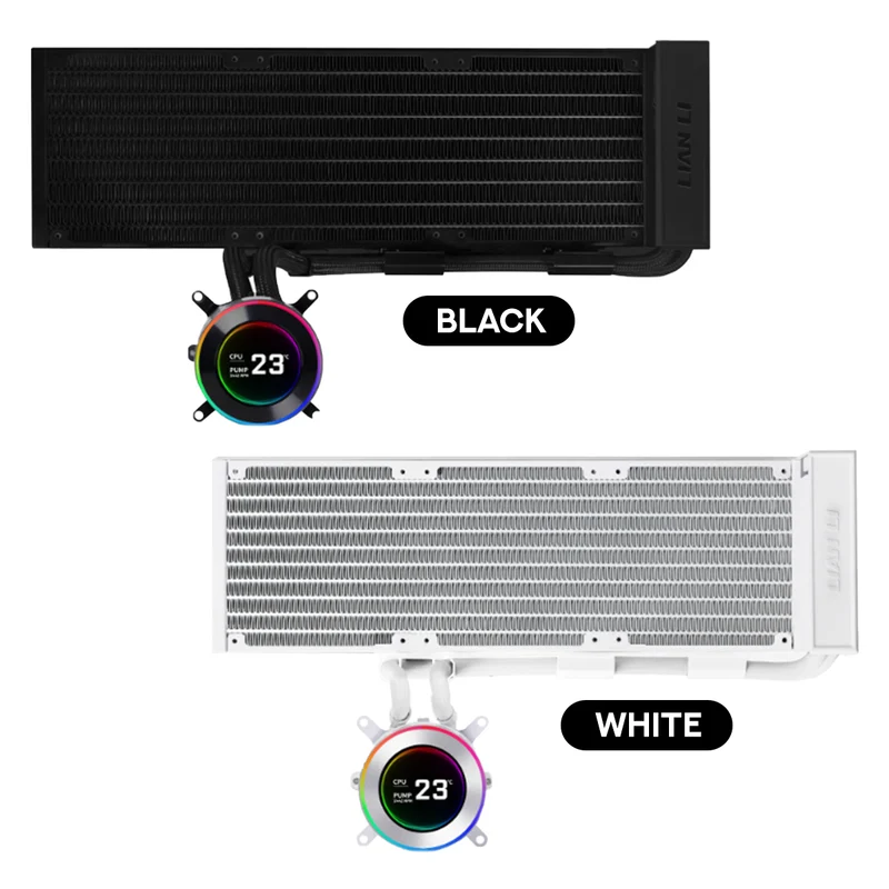 Lian Li Hydroshift II LCD-C 360N AIO Liquid Cooler (Black, White) (GHS2LCD36B, GHS2LCD36W)